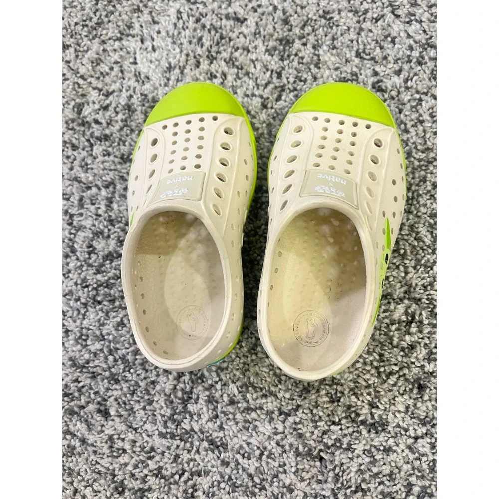Native‎ Shoes Star Wars Jefferson Grogu Baby Yoda Kids C6 Bone White Lime Green